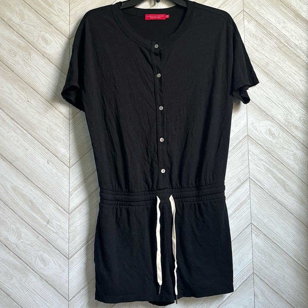 N:philanthropy romper short sleeve and shorts drawstring small